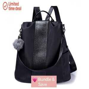 Waterproof Nylon Anti-Theft Travel Backpack with Adjustable Straps